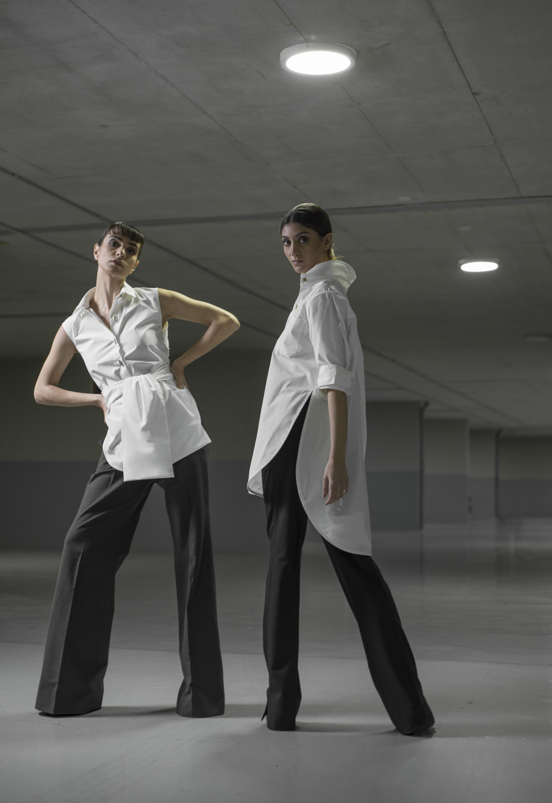 Two models in Atelier Forger's new collection for women