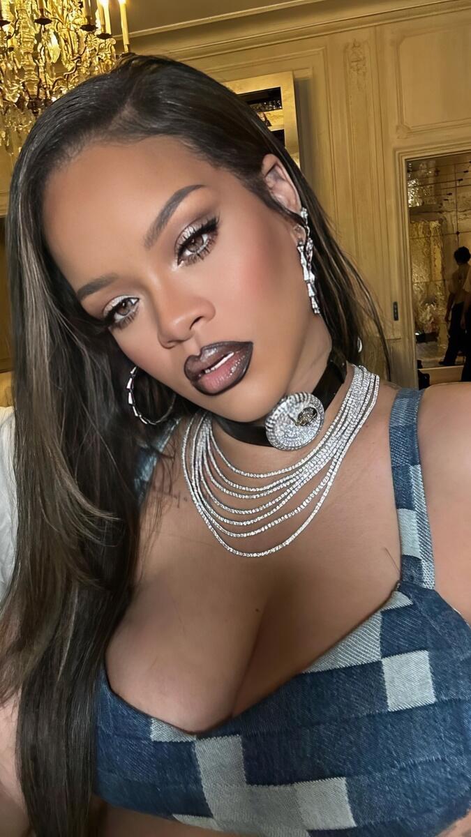 Rihanna sports a stunning Jacob & Co. watch choker at Pharrell’s Louis Vuitton show