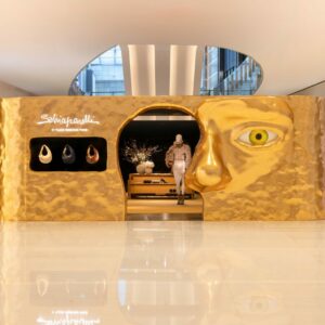 Schiaparelli Lands in Dubai Mall with a Golden, Surrealist Dreamscape