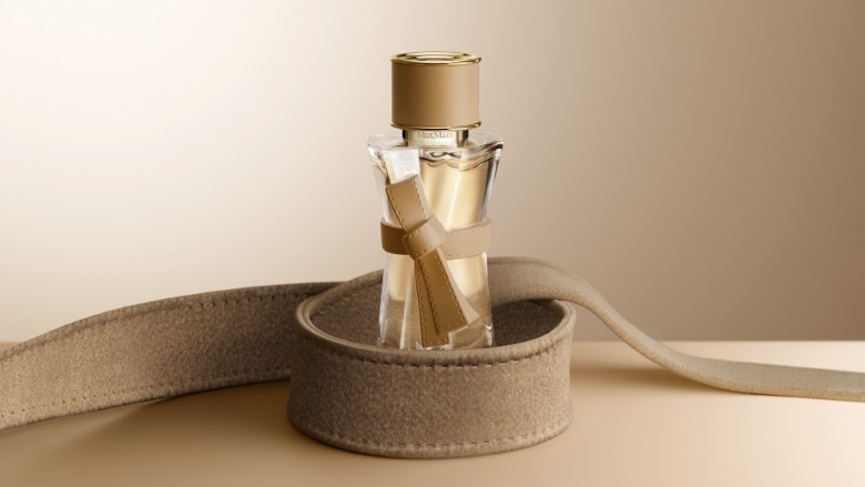 Max Mara Le Parfum bottle with camel lacquered belt