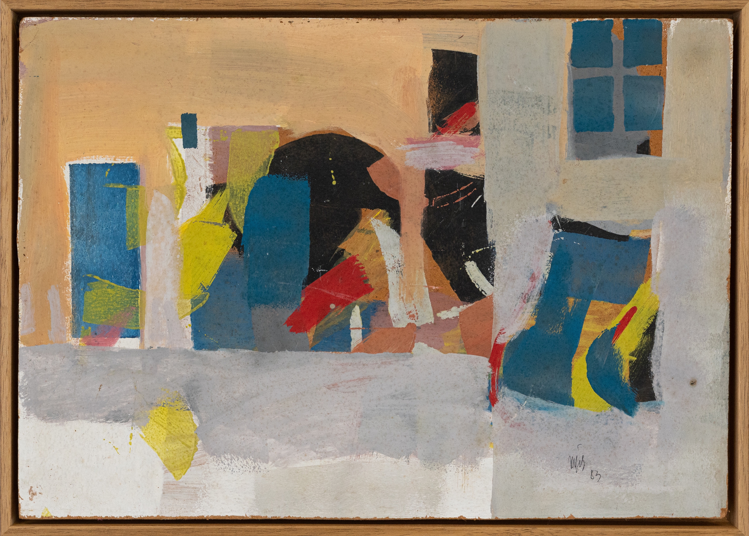 Rafik El Kamel, Untitled, 1983, acrylic on hardboard