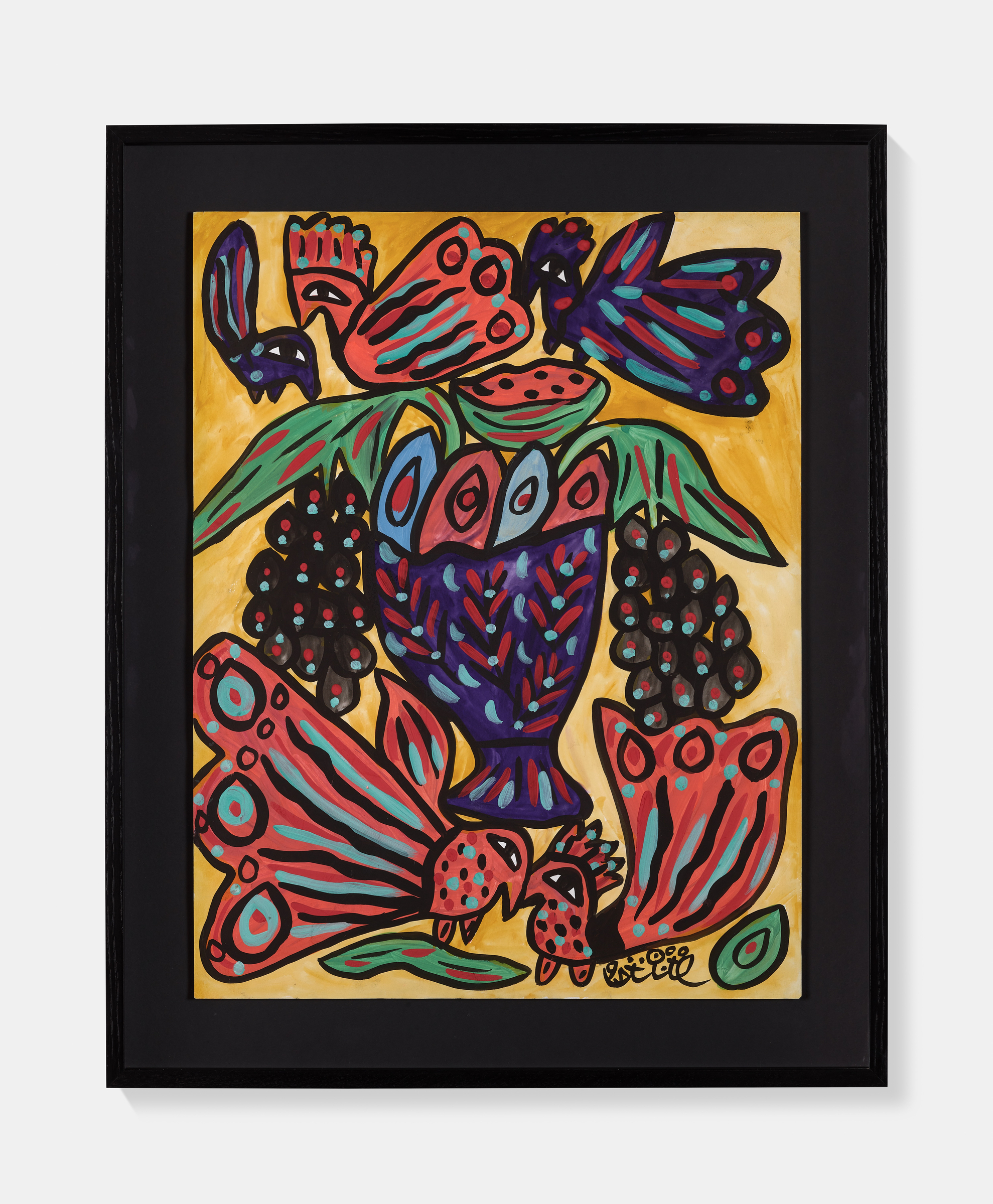 Baya, Untitled, gouache on paper